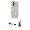 MARSİLYAN™- iPhone 13 Pro Max Kılıf Pusula Çizgi Koleksiyonu - Siyah Bilvis Hayalet Cam Ekran Koruyucu + Pers Alüminyum Kamera Lens - KI