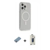 MARSİLYAN™- iPhone 13 Pro Max Kılıf Pusula Çizgi Koleksiyonu - Siyah Bilvis Hayalet Cam Ekran Koruyucu + Shine Kamera Lens Koruma Cam - GI