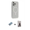 MARSİLYAN™- iPhone 13 Pro Max Kılıf Pusula Çizgi Koleksiyonu - Siyah Bilvis Hayalet Cam Ekran Koruyucu + Shine Kamera Lens Koruma Cam - GI
