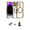 MARSİLYAN™- iPhone 13 Pro Max Kılıf Pusula Form - Şeffaf Maxco Cam Ekran Koruyucu + Shine Kamera Lens Koruma Cam - PE