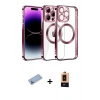 MARSİLYAN™- iPhone 13 Pro Max Kılıf Pusula Form - Şeffaf Maxco Cam Ekran Koruyucu + Shine Kamera Lens Koruma Cam - MI