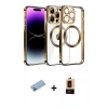MARSİLYAN™- iPhone 13 Pro Max Kılıf Pusula Form - Şeffaf Maxco Cam Ekran Koruyucu + Shine Kamera Lens Koruma Cam - MI