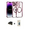 MARSİLYAN™- iPhone 13 Pro Max Kılıf Pusula Form - Siyah 6D Mat Seramik Hayalet Nano Ekran Koruyucu + Gold Raze Metal Kamera Lens