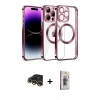 MARSİLYAN™- iPhone 13 Pro Max Kılıf Pusula Form - Siyah Bilvis 3D Cam Ekran Koruyucu + Raze Metal Kamera Lens - GD