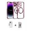 MARSİLYAN™- iPhone 13 Pro Max Kılıf Pusula Form - Siyah Bilvis 3D Cam Ekran Koruyucu + Shine Kamera Lens - GD