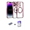 MARSİLYAN™- iPhone 13 Pro Max Kılıf Pusula Form - Siyah Bilvis 5in1 3D Magic Cam Ekran Koruyucu + Renkli Kamera Lens Koruma Cam - MI