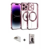 MARSİLYAN™- iPhone 13 Pro Max Kılıf Pusula Form - Siyah Bilvis Hayalet Cam Ekran Koruyucu + Pers Alüminyum Kamera Lens - GD