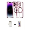 MARSİLYAN™- iPhone 13 Pro Max Kılıf Pusula Form - Siyah Joko 5D Cam + Gold Shine Kamera Lens