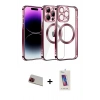 MARSİLYAN™- iPhone 13 Pro Max Kılıf Pusula Form - Siyah Joko 5D Cam + Rainbow Kamera Lens Koruma Cam - KI