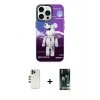 MARSİLYAN™- iPhone 13 Pro Max Kılıf Siluet Çizgi Koleksiyonu - Şeffaf 360 Full Body Arka Koruyucu + Shine Kamera Lens - GD