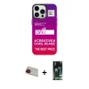 MARSİLYAN™- iPhone 13 Pro Max Kılıf Siluet Çizgi Koleksiyonu - Şeffaf 360 Full Body Arka Koruyucu + Kırmızı Rainbow Kamera Lens Koruma Cam
