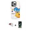 MARSİLYAN™- iPhone 13 Pro Max Kılıf Siluet Çizgi Koleksiyonu - Şeffaf 360 Full Body Arka Koruyucu + Pers Alüminyum Kamera Lens - KI