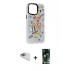 MARSİLYAN™- iPhone 13 Pro Max Kılıf Siluet Çizgi Koleksiyonu - Şeffaf 360 Full Body Arka Koruyucu + Pers Alüminyum Kamera Lens - SABE