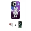 MARSİLYAN™- iPhone 13 Pro Max Kılıf Siluet Çizgi Koleksiyonu - Şeffaf 360 Full Body Arka Koruyucu + Pers Alüminyum Kamera Lens - KI