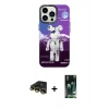 MARSİLYAN™- iPhone 13 Pro Max Kılıf Siluet Çizgi Koleksiyonu - Şeffaf 360 Full Body Arka Koruyucu + Raze Metal Kamera Lens - GD