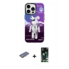 MARSİLYAN™- iPhone 13 Pro Max Kılıf Siluet Çizgi Koleksiyonu - Şeffaf 360 Full Body Arka Koruyucu + Renkli Kamera Lens Koruma Cam - PE