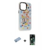 MARSİLYAN™- iPhone 13 Pro Max Kılıf Siluet Çizgi Koleksiyonu - Şeffaf 360 Full Body Arka Koruyucu + Shine Kamera Lens Koruma Cam - MI