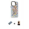 MARSİLYAN™- iPhone 13 Pro Max Kılıf Siluet Çizgi Koleksiyonu - Şeffaf Maxco Cam Ekran Koruyucu + Metal Kamera Lens Koruma Cam - MR