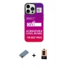MARSİLYAN™- iPhone 13 Pro Max Kılıf Siluet Çizgi Koleksiyonu - Şeffaf Maxco Cam Ekran Koruyucu + Metal Kamera Lens Koruma Cam - MR