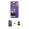 MARSİLYAN™- iPhone 13 Pro Max Kılıf Siluet Çizgi Koleksiyonu - Şeffaf Maxco Cam Ekran Koruyucu + Neon Fosforlu Kamera Lens - YL