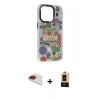 MARSİLYAN™- iPhone 13 Pro Max Kılıf Siluet Çizgi Koleksiyonu - Şeffaf Maxco Cam Ekran Koruyucu + Pers Alüminyum Kamera Lens - KI