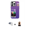 MARSİLYAN™- iPhone 13 Pro Max Kılıf Siluet Çizgi Koleksiyonu - Şeffaf Maxco Cam Ekran Koruyucu + Pers Alüminyum Kamera Lens - LT