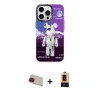 MARSİLYAN™- iPhone 13 Pro Max Kılıf Siluet Çizgi Koleksiyonu - Şeffaf Maxco Cam Ekran Koruyucu + Rainbow Kamera Lens Koruma Cam - KI
