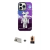 MARSİLYAN™- iPhone 13 Pro Max Kılıf Siluet Çizgi Koleksiyonu - Şeffaf Maxco Cam Ekran Koruyucu + Rainbow Kamera Lens Koruma Cam - REGD