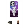 MARSİLYAN™- iPhone 13 Pro Max Kılıf Siluet Çizgi Koleksiyonu - Şeffaf Maxco Cam Ekran Koruyucu + Raze Metal Kamera Lens - GD