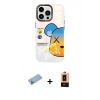 MARSİLYAN™- iPhone 13 Pro Max Kılıf Siluet Çizgi Koleksiyonu - Şeffaf Maxco Cam Ekran Koruyucu + Shine Kamera Lens Koruma Cam - MI