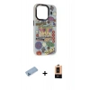 MARSİLYAN™- iPhone 13 Pro Max Kılıf Siluet Çizgi Koleksiyonu - Şeffaf Maxco Cam Ekran Koruyucu + Shine Kamera Lens Koruma Cam - MI