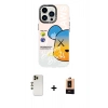 MARSİLYAN™- iPhone 13 Pro Max Kılıf Siluet Çizgi Koleksiyonu - Şeffaf Maxco Cam Ekran Koruyucu + Shine Kamera Lens - GD