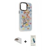 MARSİLYAN™- iPhone 13 Pro Max Kılıf Siluet Çizgi Koleksiyonu - Şeffaf Pasifik Cam Ekran Koruyucu + Pers Alüminyum Kamera Lens - GD