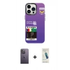 MARSİLYAN™- iPhone 13 Pro Max Kılıf Siluet Çizgi Koleksiyonu - Şeffaf Pasifik Cam Ekran Koruyucu + Neon Fosforlu Kamera Lens - BZ