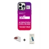 MARSİLYAN™- iPhone 13 Pro Max Kılıf Siluet Çizgi Koleksiyonu - Şeffaf Pasifik Cam Ekran Koruyucu + Pers Alüminyum Kamera Lens - KI