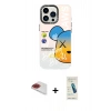 MARSİLYAN™- iPhone 13 Pro Max Kılıf Siluet Çizgi Koleksiyonu - Şeffaf Pasifik Cam Ekran Koruyucu + Pers Alüminyum Kamera Lens - KI