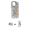 MARSİLYAN™- iPhone 13 Pro Max Kılıf Siluet Çizgi Koleksiyonu - Şeffaf Pasifik Cam Ekran Koruyucu + Rainbow Kamera Lens Koruma Cam - REGD