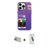 MARSİLYAN™- iPhone 13 Pro Max Kılıf Siluet Çizgi Koleksiyonu - Şeffaf Pasifik Cam Ekran Koruyucu + Rainbow Kamera Lens Koruma Cam - BZ