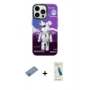 MARSİLYAN™- iPhone 13 Pro Max Kılıf Siluet Çizgi Koleksiyonu - Şeffaf Pasifik Cam Ekran Koruyucu + Shine Kamera Lens Koruma Cam - PE