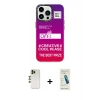 MARSİLYAN™- iPhone 13 Pro Max Kılıf Siluet Çizgi Koleksiyonu - Şeffaf Pasifik Cam Ekran Koruyucu + Shine Kamera Lens - GD