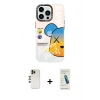MARSİLYAN™- iPhone 13 Pro Max Kılıf Siluet Çizgi Koleksiyonu - Şeffaf Pasifik Cam Ekran Koruyucu + Shine Kamera Lens - GD