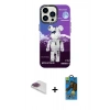 MARSİLYAN™- iPhone 13 Pro Max Kılıf Siluet Çizgi Koleksiyonu - Siyah 18D Cam Ekran Koruyucu + Pers Alüminyum Kamera Lens - GI