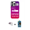 MARSİLYAN™- iPhone 13 Pro Max Kılıf Siluet Çizgi Koleksiyonu - Siyah 18D Cam Ekran Koruyucu + Pers Alüminyum Kamera Lens - GI