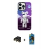 MARSİLYAN™- iPhone 13 Pro Max Kılıf Siluet Çizgi Koleksiyonu - Siyah 18D Cam Ekran Koruyucu + Raze Metal Kamera Lens - GD