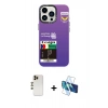 MARSİLYAN™- iPhone 13 Pro Max Kılıf Siluet Çizgi Koleksiyonu - Siyah 3D Antistatik Cam Ekran Koruyucu + Shine Kamera Lens - GD