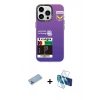 MARSİLYAN™- iPhone 13 Pro Max Kılıf Siluet Çizgi Koleksiyonu - Siyah 3D Antistatik Cam Ekran Koruyucu + Shine Kamera Lens Koruma Cam - MI