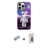 MARSİLYAN™- iPhone 13 Pro Max Kılıf Siluet Çizgi Koleksiyonu - Siyah 6D Mat Seramik Hayalet Nano Ekran Koruyucu + Shine Kamera Lens Koruma Cam - MI