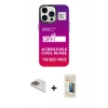 MARSİLYAN™- iPhone 13 Pro Max Kılıf Siluet Çizgi Koleksiyonu - Siyah 6D Mat Seramik Hayalet Nano Ekran Koruyucu + Pers Alüminyum Kamera Lens - GD
