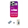 MARSİLYAN™- iPhone 13 Pro Max Kılıf Siluet Çizgi Koleksiyonu - Siyah 6D Mat Seramik Hayalet Nano Ekran Koruyucu + Shine Kamera Lens Koruma Cam - GI