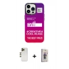 MARSİLYAN™- iPhone 13 Pro Max Kılıf Siluet Çizgi Koleksiyonu - Siyah Bilvis 3D Cam Ekran Koruyucu + Shine Kamera Lens - GD
